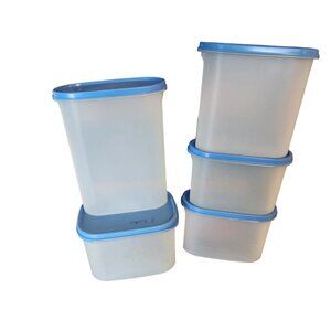 Tupperware Oval Modular mates Blue seals sizes 1 2 3 4 5